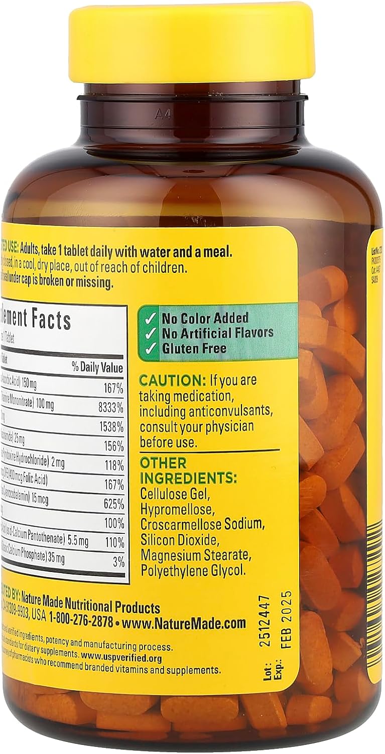 Nature Made Super B-Complex + Vitamin C Tablets, 360 Tablets - görsel 3