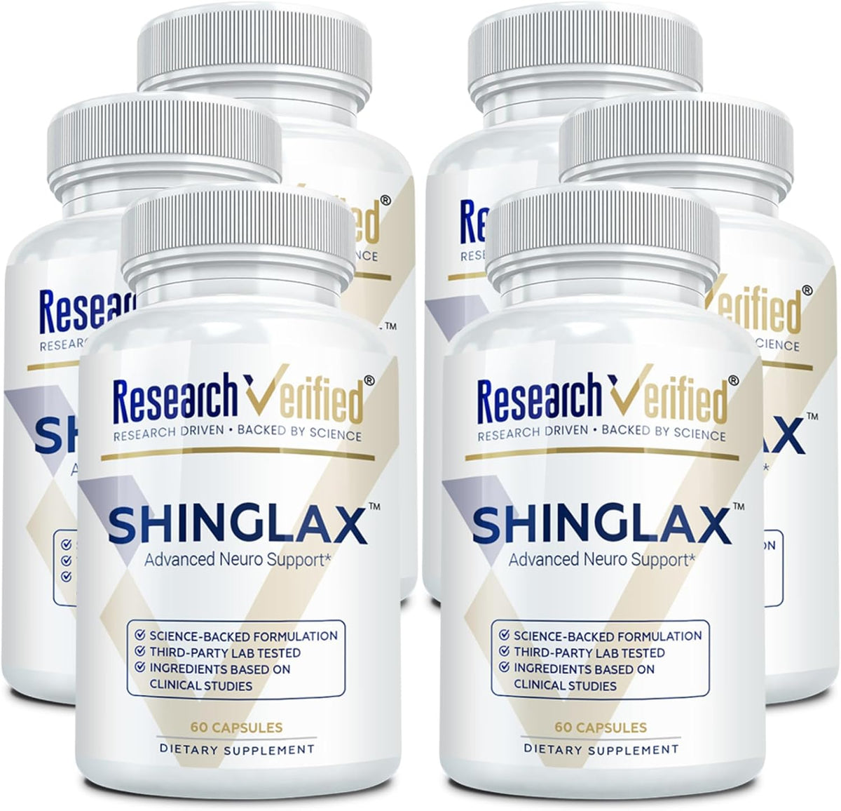 Research Verified Shinglax - Lemon Balm, Proteolytic Enzymes, Mushroom Complex, Vitamin B Complex, Oregano, Zinc - GMO Free, Made in USA - 60 Capsules (Pack of 3) - görsel 9