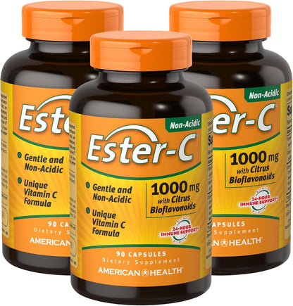 American Health Ester-C 1000mg with Citrus Bioflavonoids, 180 Capsules