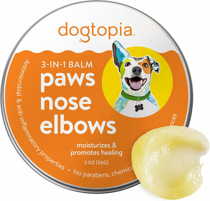 3-in-1 Balm for Pets | 2oz Nourishing Balm for Dry, Cracked Skin in Dogs | Protective Balm Moisturises and Heals Pets’ Paws, Noses, and Elbows
