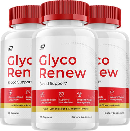 Glyco Renew Capsules – Advanced Supplement for Healthy Levels Support (3 Pack, 180 Capsules)