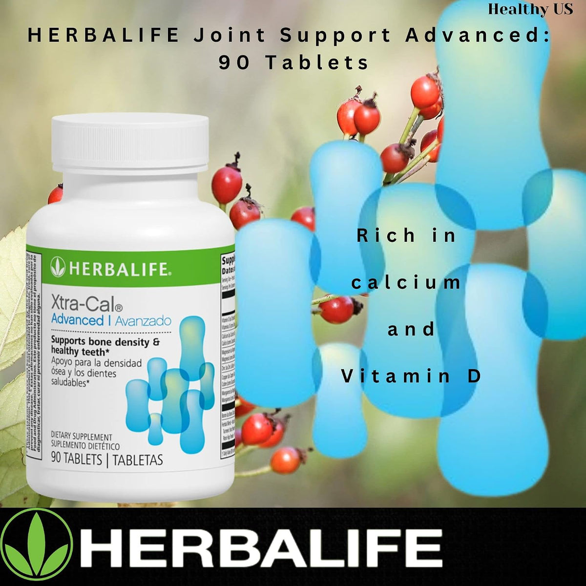 Herbalife Xtra-Cal Advanced: Calcium Tablets with Vitamin D and Minerals (90 Tablets) - görsel 5