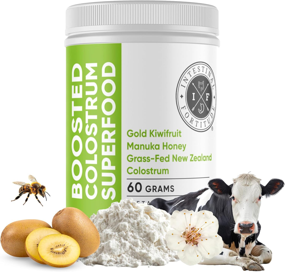 Intestinal Fortitude Grass-Fed New Zealand Colostrum Powder – 2000 mg per Serving, 60 g, Hormone & GMO Free, First-Milking Source - görsel 8