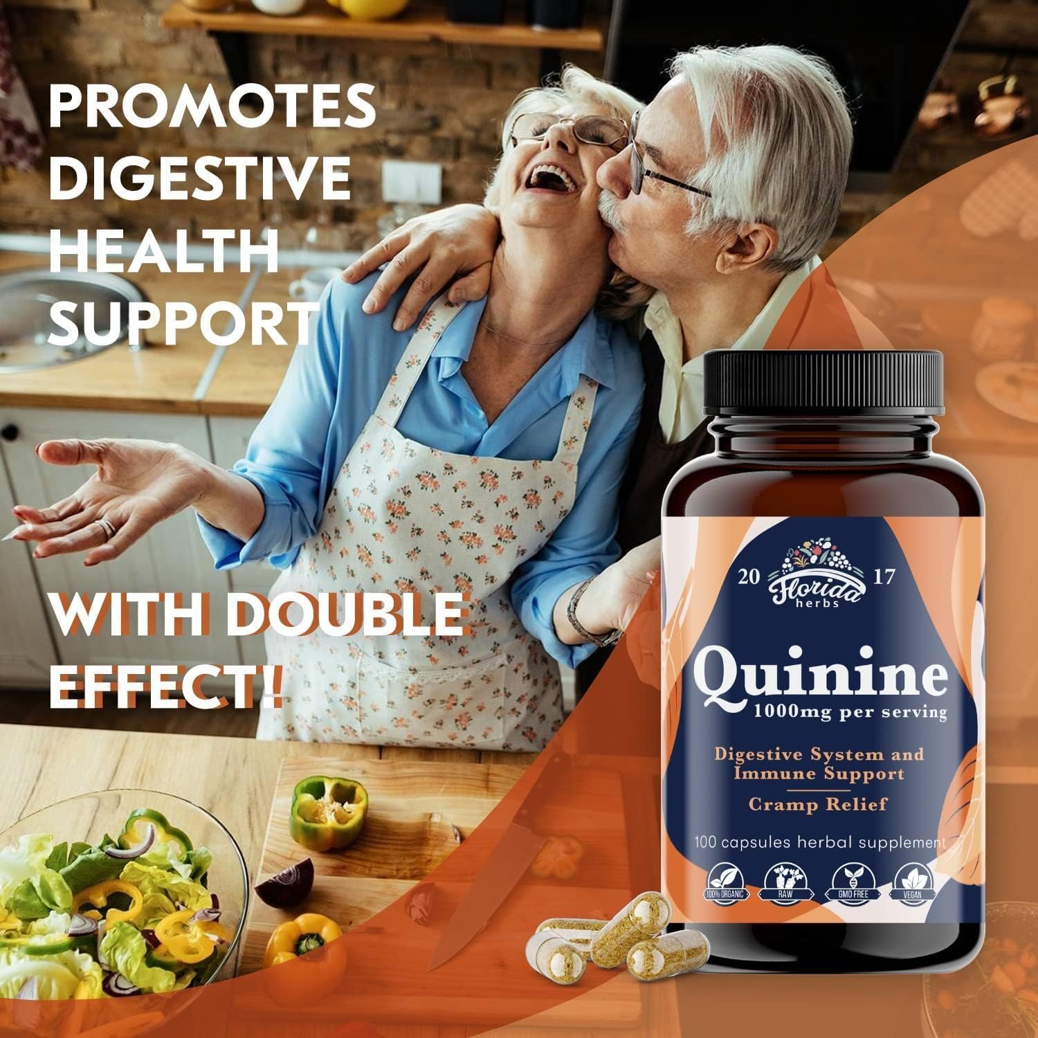 Leg Cramp Support – Organic Quinine Capsules from Cinchona Bark – 1000 mg – 330 Capsules - görsel 6