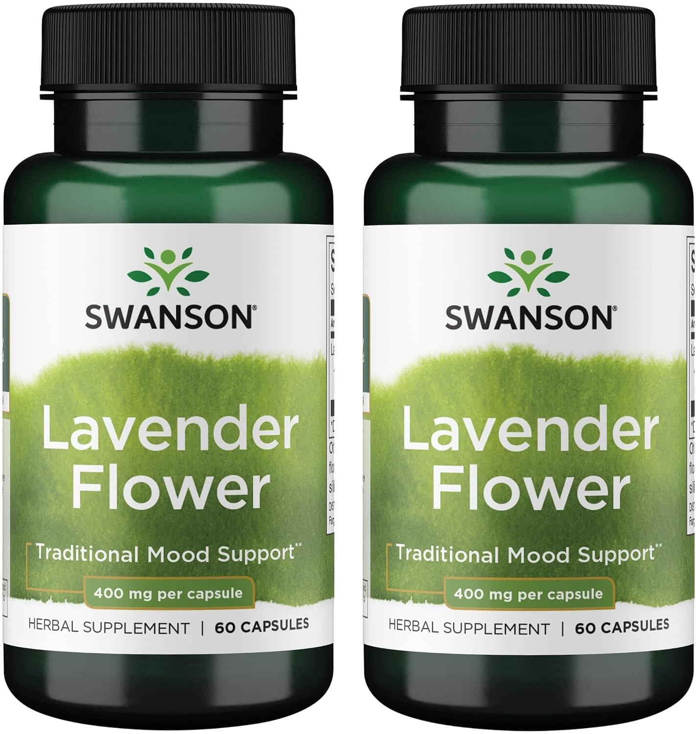 Swanson Lavender Flower - Traditional Herbal Supplement for Relaxation - 60 Capsules (Pack of 2) - görsel 1