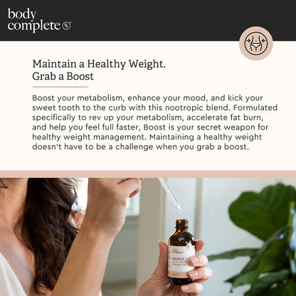 BODY COMPLETE RX Boost Drops - Maca Root, Rhodiola, Amino Acids - Energy & Traditional Vitality Support - 60 ml Liquid Drops