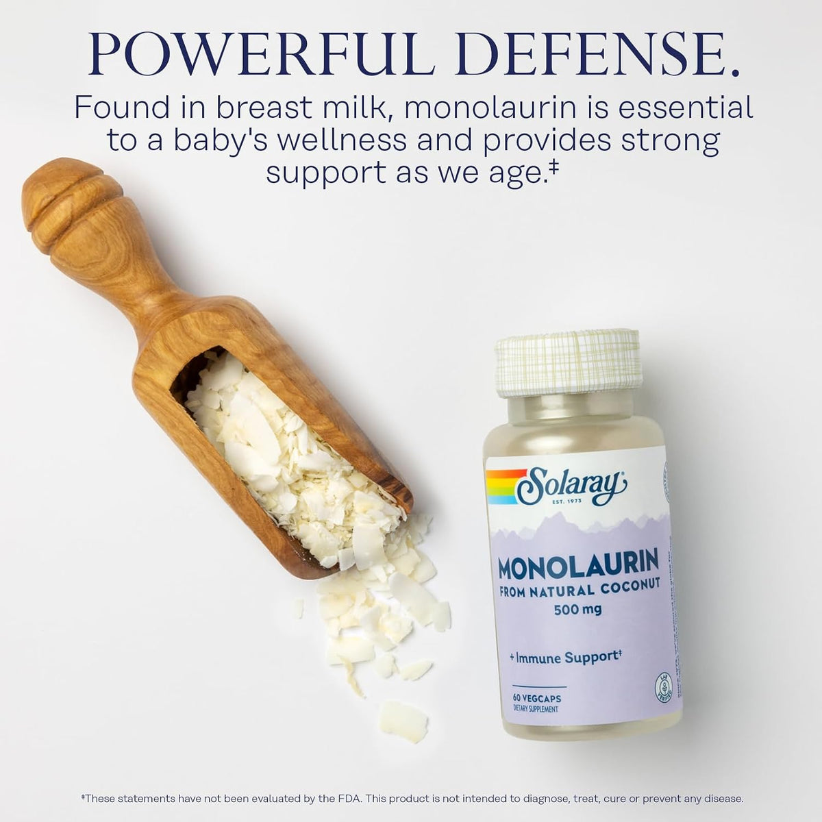 Solaray Monolaurin 500mg - 60 Vegetable Capsules - görsel 3