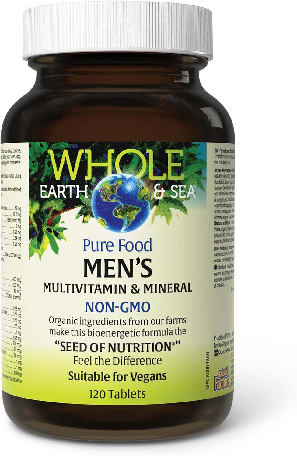 Natural Factors Whole Earth & Sea Men's Multivitamin and Mineral – 120 Tablets - görsel 5