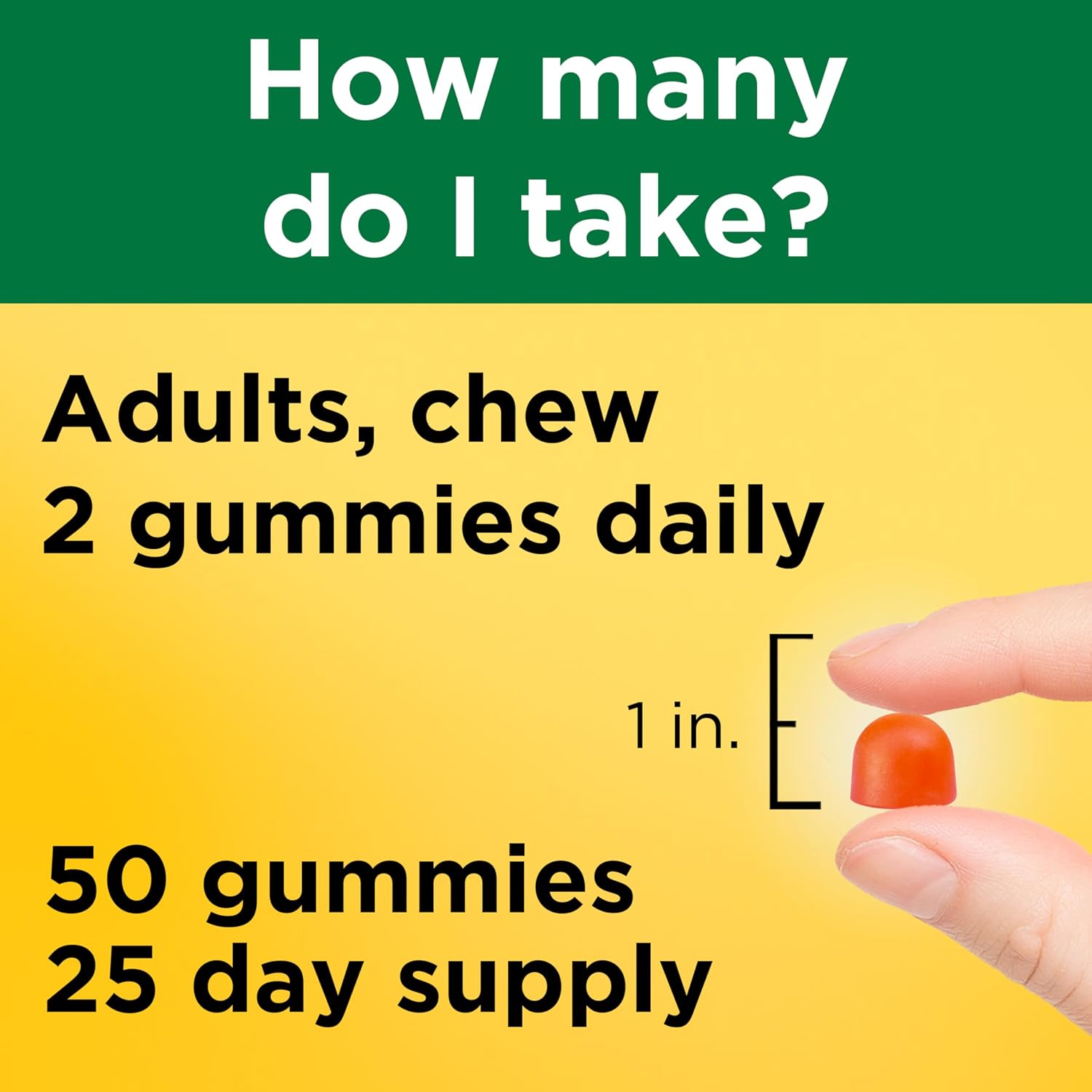 Nature Made Vitamin D3 K2 Gummies - 5000 IU D3 + 100 mcg K2 - Bone, Teeth, Muscle & Immune Support - 50 Gummies - görsel 5