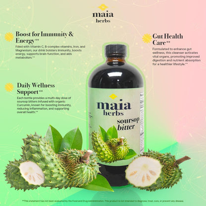 Maia Herbs Soursop Bitters Liquid, 16oz