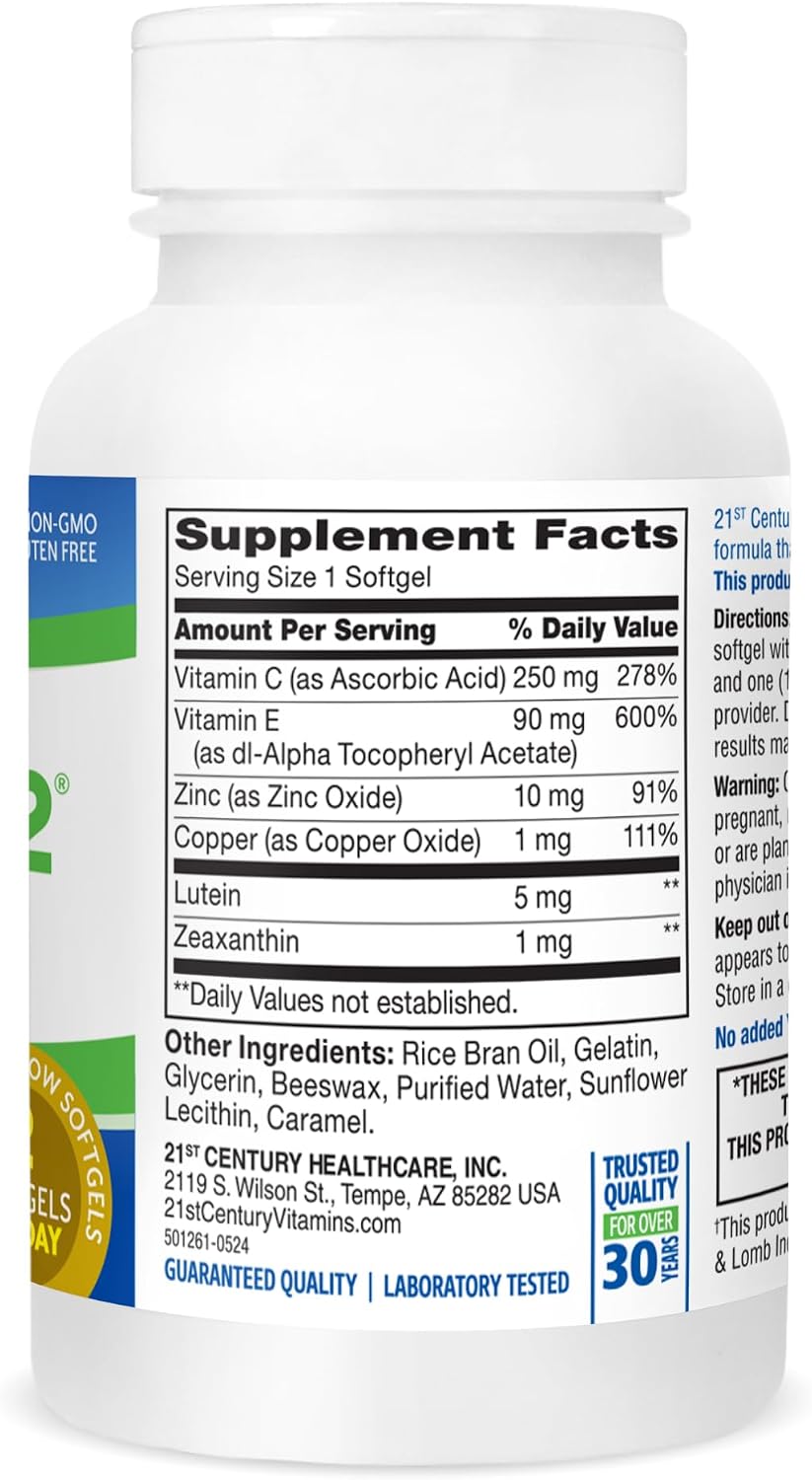 21st Century Healthy Eyes SuperView 2 Softgels, 120 Count - görsel 6