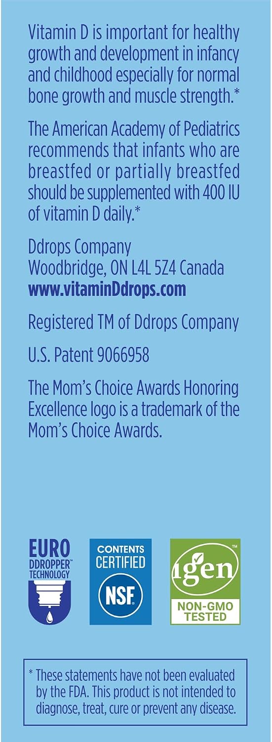 Ddrops Vitamin D Baby Drops - 400 IU, 90 Drops - görsel 7
