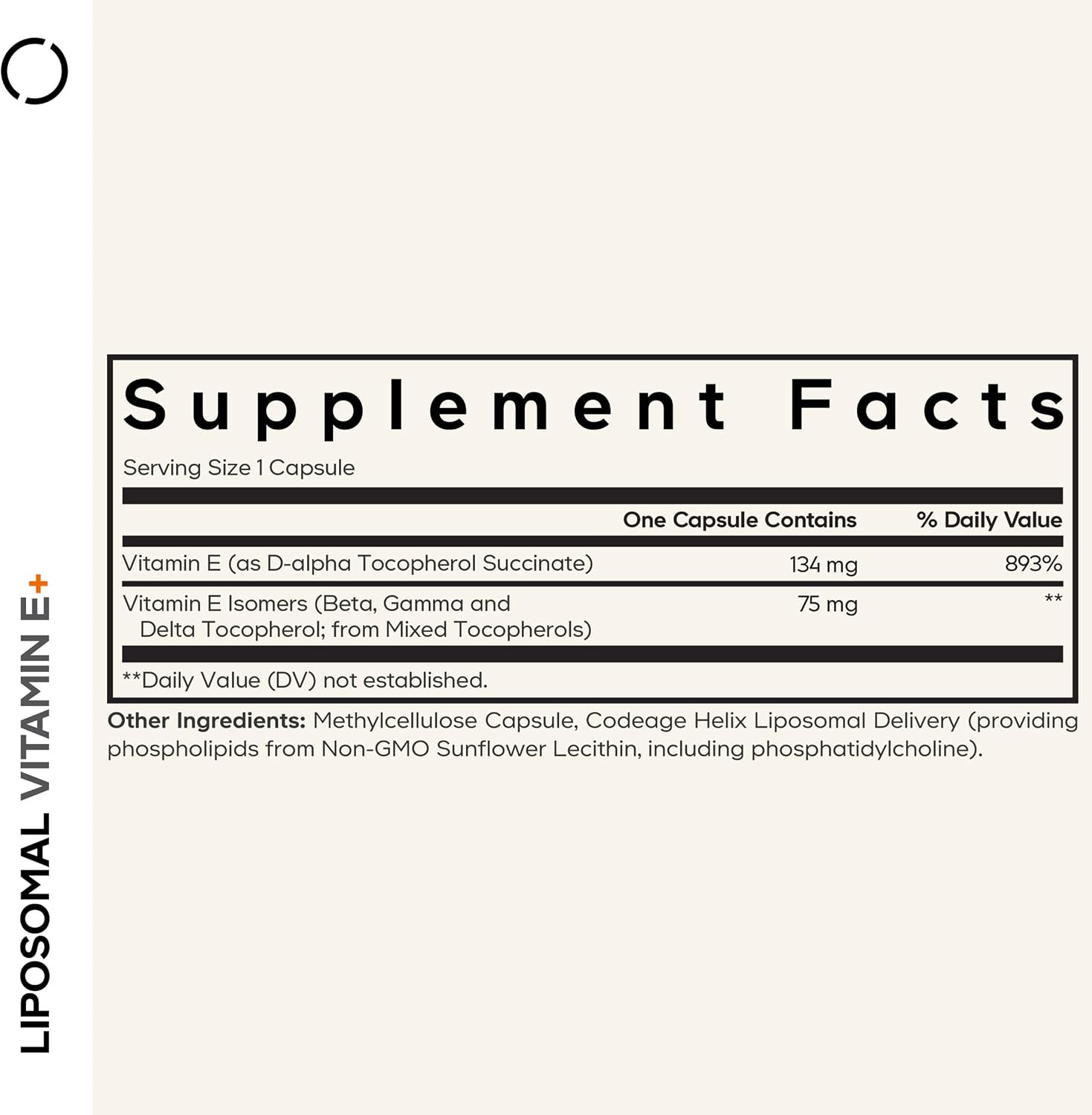 Codeage Liposomal Vitamin E Supplement - Mixed Tocopherols - 90 Capsules (3-Month Supply) - görsel 2