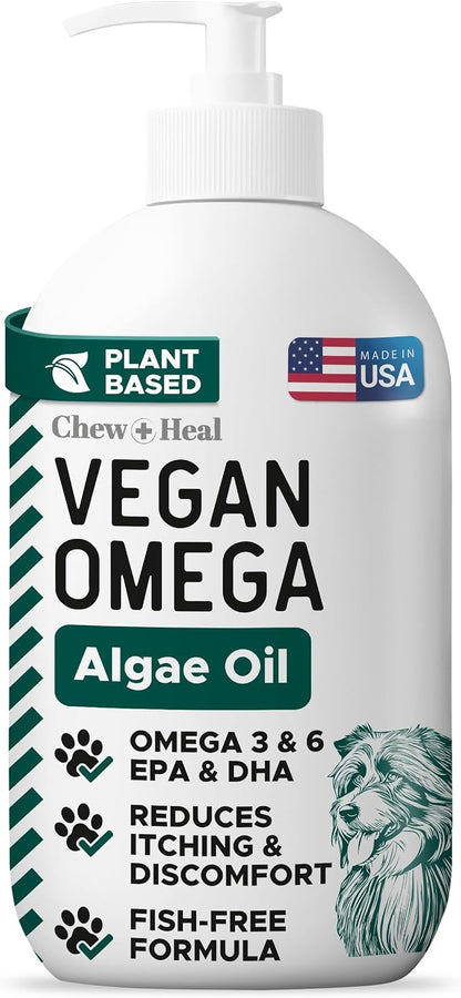 Chew + Heal Labs Vegan Omega-3 Oil for Dogs - 225 ml