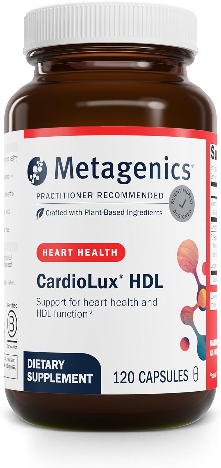 Metagenics CardioLux HDL - Heart Health Supplement with Lycopene, Pomegranate Extract & Quercetin - 120 Capsules - görsel 1