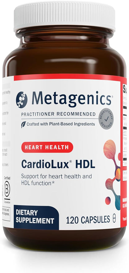 Metagenics CardioLux HDL - Heart Health Supplement with Lycopene, Pomegranate Extract & Quercetin - 120 Capsules