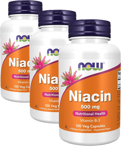 NOW Foods Niacin (Vitamin B-3) 500 mg, 100 Capsules
