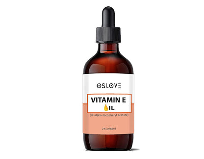 Pure Vitamin E Oil - 60 ml by Oslove - Uses neat or in Skin and Hair Product Formulations | Moisturising and Softening for Hair, Nails and Skin