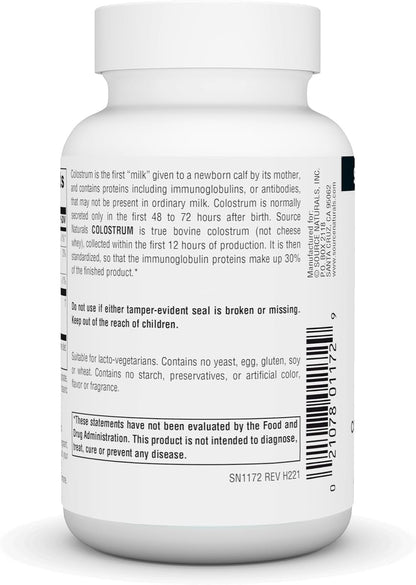 Source Naturals Colostrum Contains 30 per cent Immunoglobulins - 60 Tablets