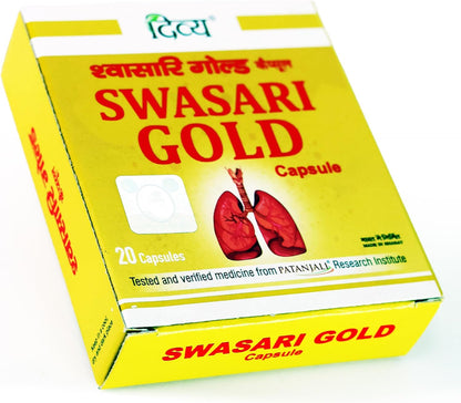 Patanjali Divya Swasari Gold Capsules - 20 Tablets - Pack of 1