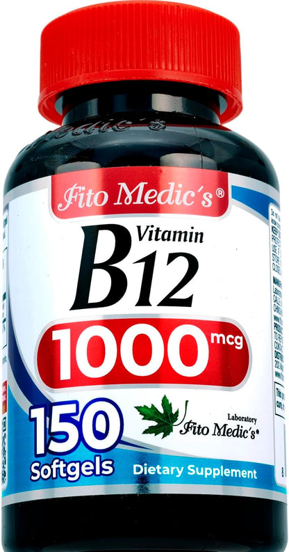 FITO MEDIC'S Lab Vitamin B12 Food Supplement - 150 Soft gel capsules