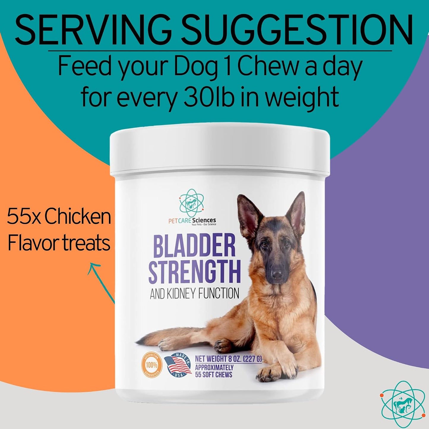 PET CARE Sciences Dog Incontinence Supplement – Bladder Control for Dogs, 55 Soft Chews - görsel 4