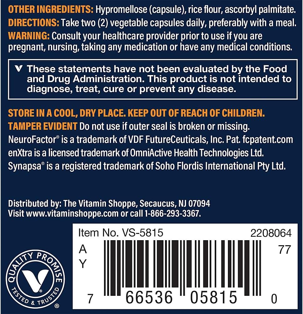Advanced Nootropic Formula - Supports Cognitive Health & Brain Function (30 Vegetarian Capsules) - görsel 3