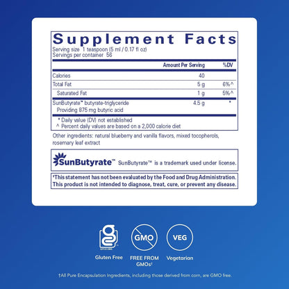 Pure Encapsulations SunButyrate-TG Liquid – Supports Gut Cell Function, 280 ml