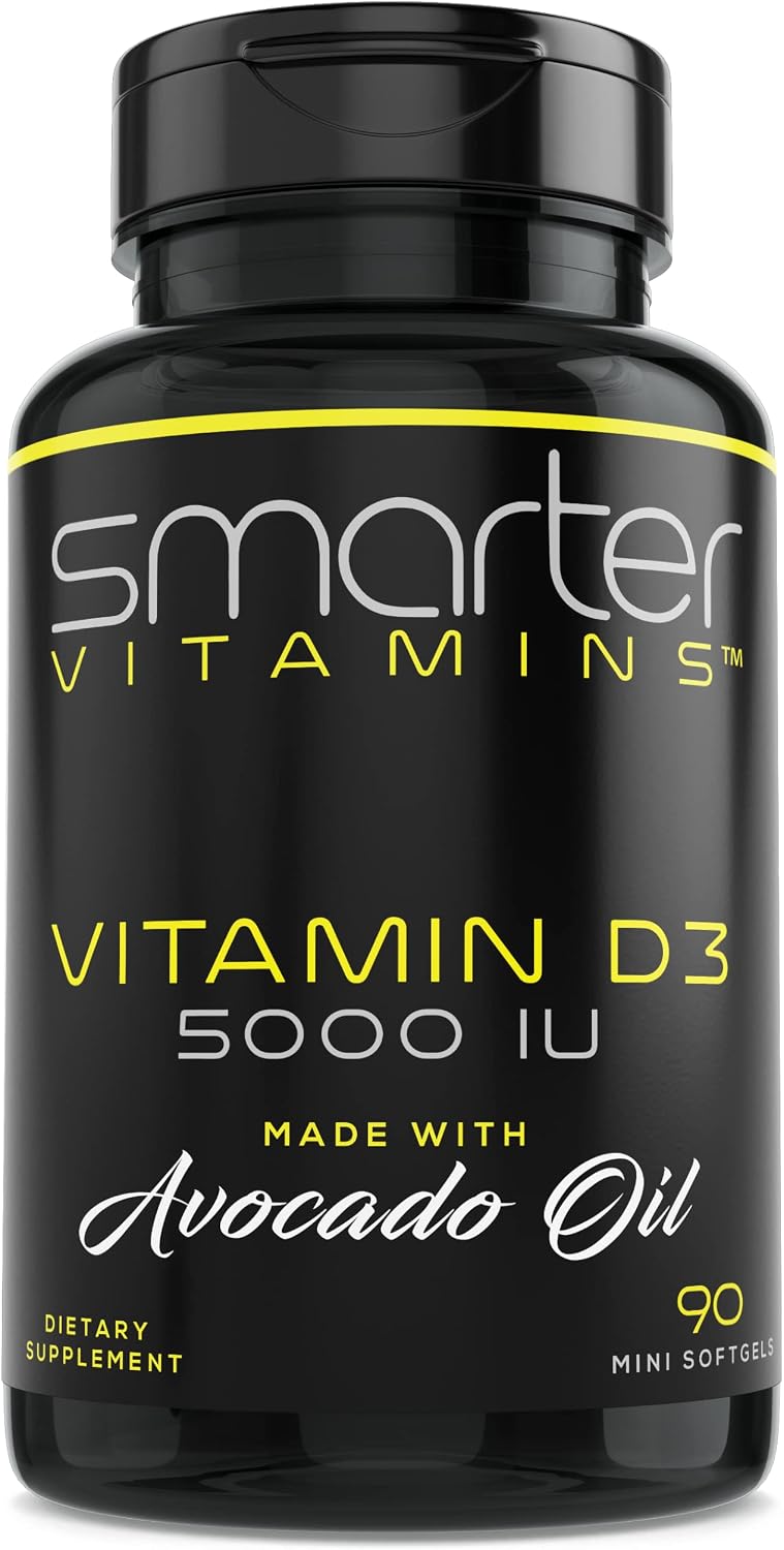 Smarter Vitamin D3 5000 IU in Avocado Oil, 125 µg, 270 Mini Softgels (Pack of 3) - görsel 7