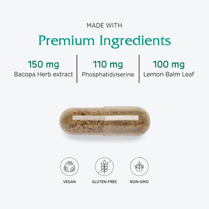 Vitanica MindBlend Brain Support, Vegan, 60 Capsules
