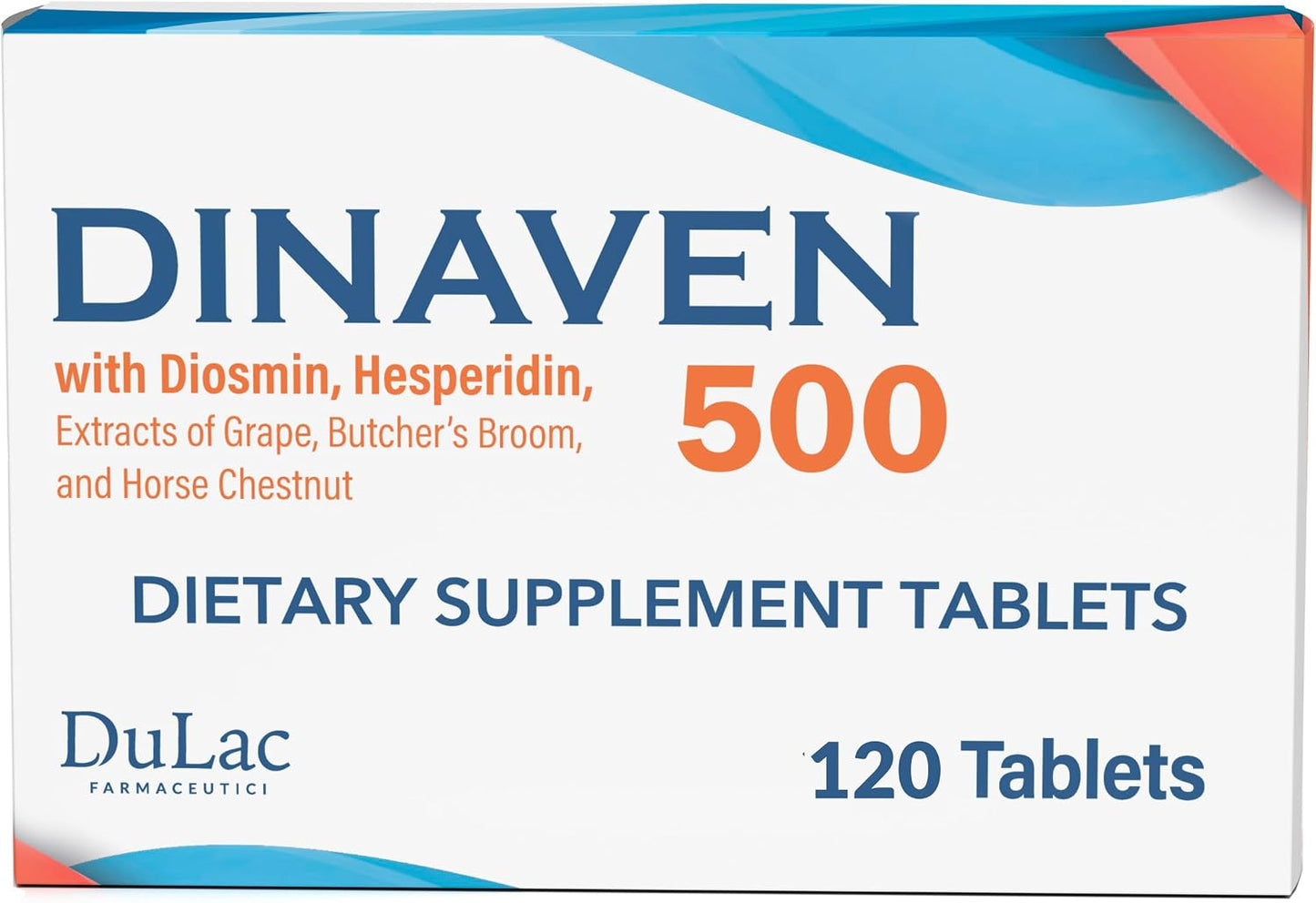 Dulac Dinaven 500, Micronised Diosmin Hesperidin Dietary Supplement, 120 Tablets - görsel 1