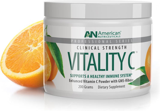 American Nutriceuticals Vitamin C Powder Sugar Free – Immune Support – Non-Acidic – No Stomach Upset, No Wind – 4000mg (30-Day Supply)