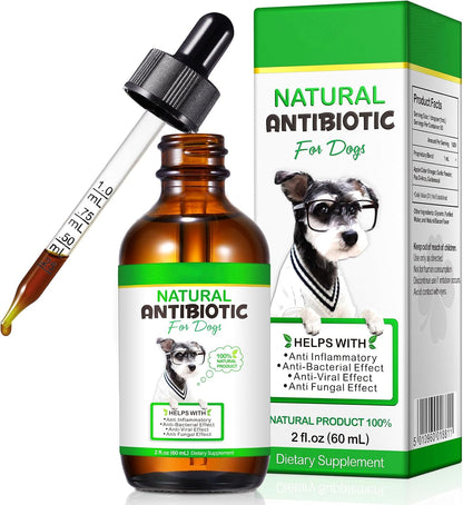 Natural Antibiotics for Dogs - Supports Allergy & Itch Relief, Dog Multivitamin, for All Breeds (118 ml)