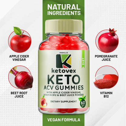 (2 Pack) Ketovex Keto BHB Gummies for Advanced Formula, Ketovex BHB Weight Management ACV Gummies Reviews, Ketovex ACV Keto Vex BHB Gummy Ketosis, Ketovex Gummies, B12 (120 Gummies)
