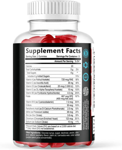 SILVERONYX Multivitamin for Men - Daily Men's Multivitamin Gummies with Vitamin D, B Vitamins, Zinc & More - Supports Energy and Immune Health - 60 Gummies