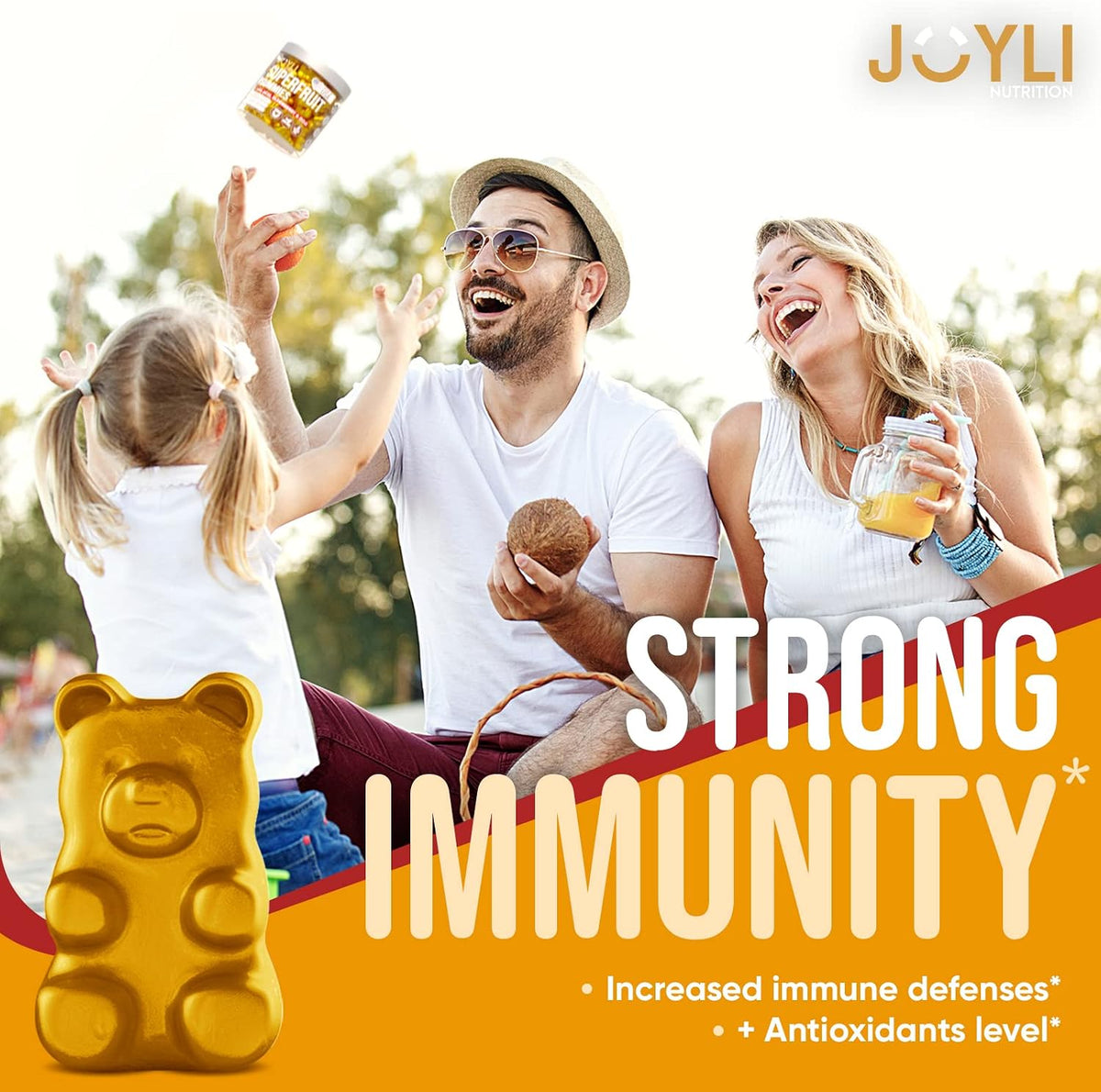 JOYLI Nutrition Multivitamin Fruit Gummies 2-Pack - Sugar-Free Superfruit Gummies for Adults and Kids - görsel 4
