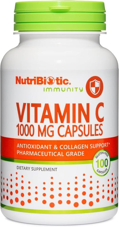 NutriBiotic Vitamin C 1000 mg Capsules, 100 Capsules