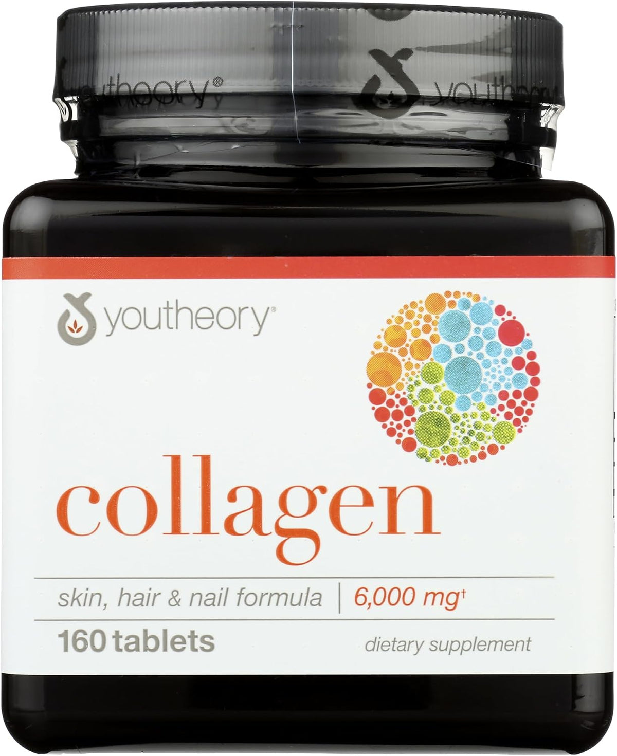Youtheory Advanced Collagen with Vitamin C – 6000 mg Hydrolysed Collagen Peptides – 160 Tablets - görsel 4