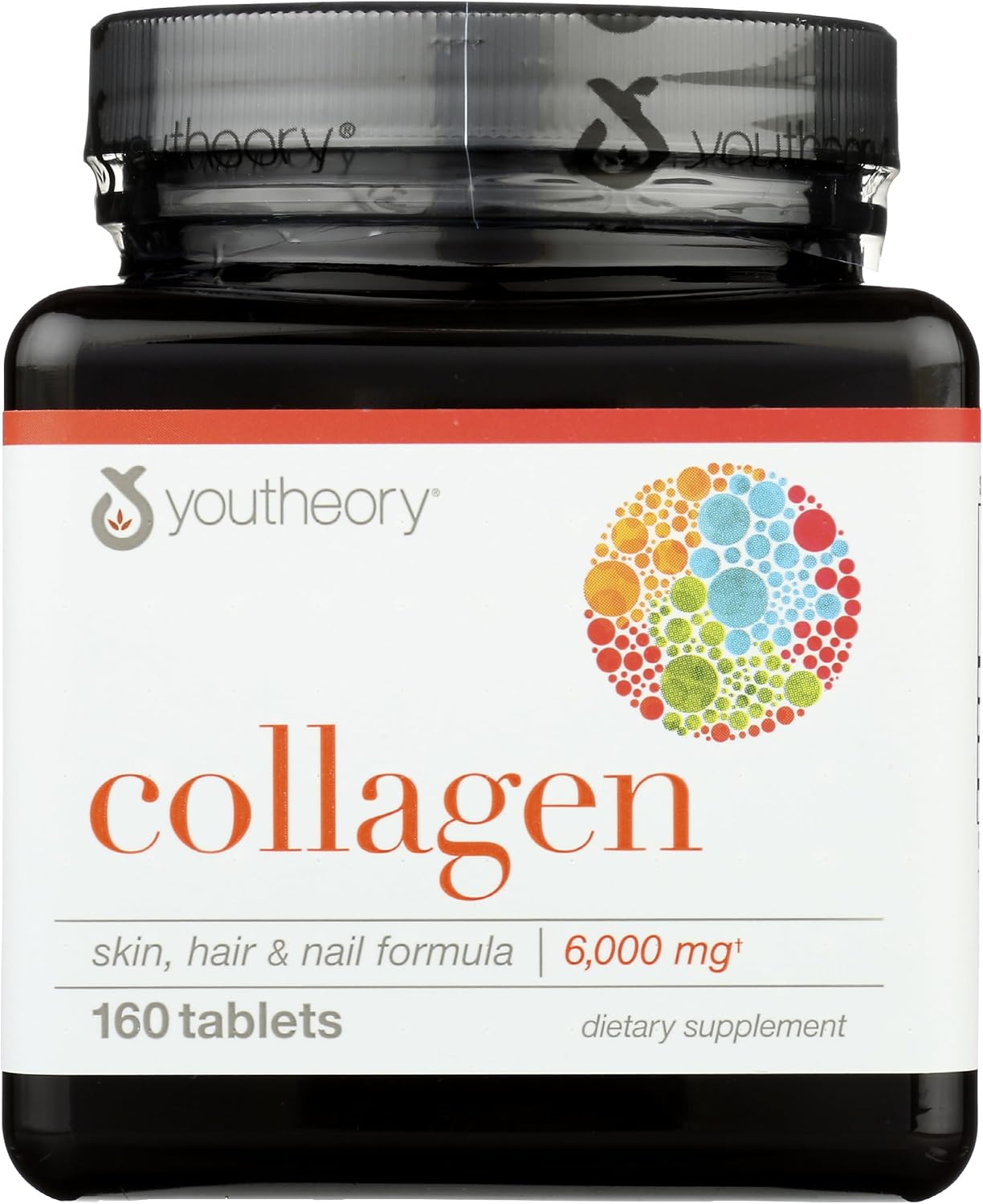 Youtheory Advanced Collagen with Vitamin C – 6000 mg Hydrolysed Collagen Peptides – 160 Tablets - görsel 4