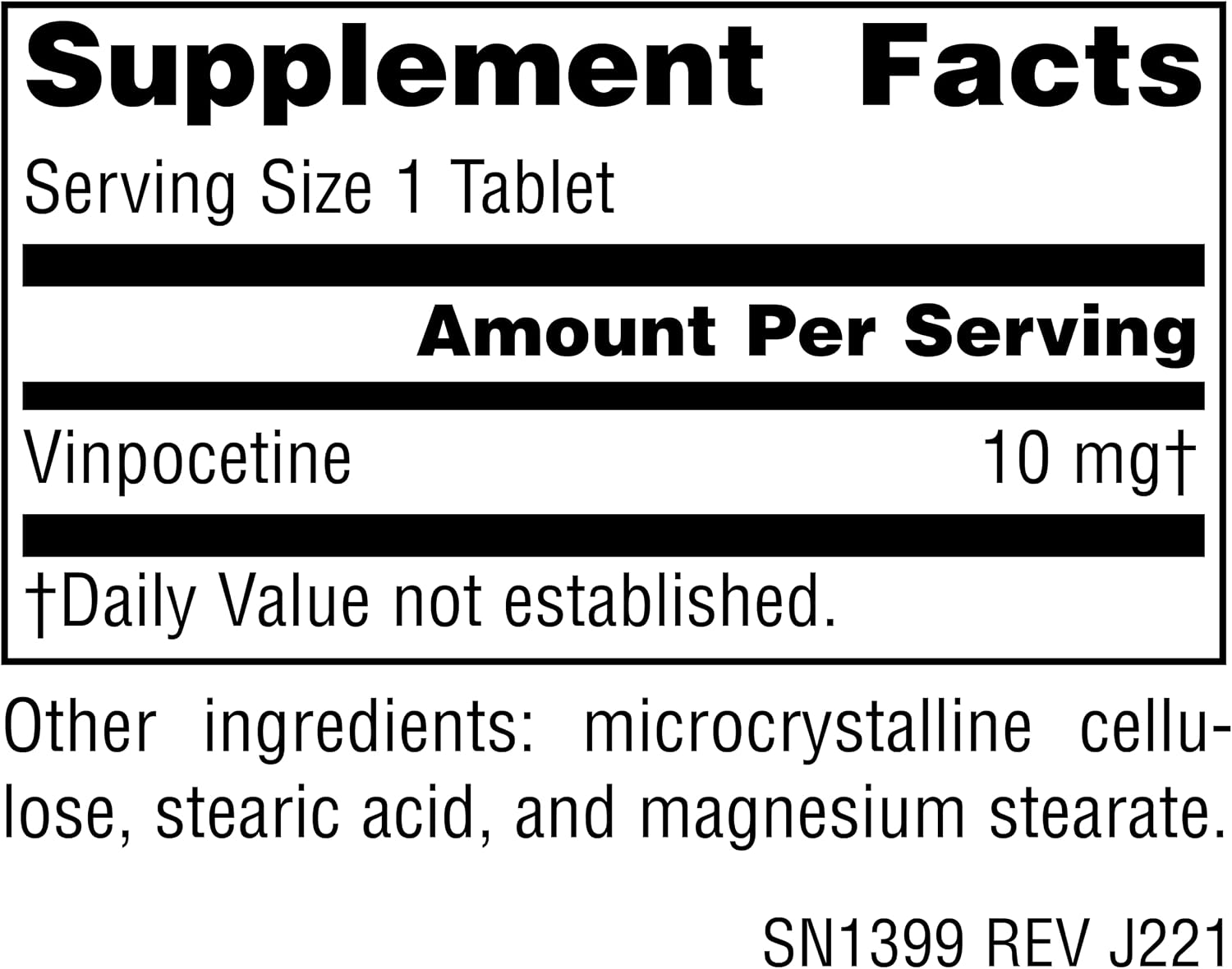 Source Naturals Vinpocetine Tablets, 10 mg, 120 Tablets - görsel 4