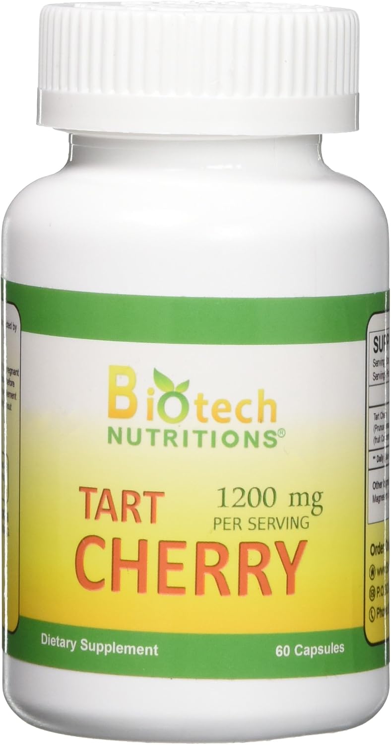 Biotech Nutritions Tart Cherry Vegetable Capsules, 60 Count - görsel 1