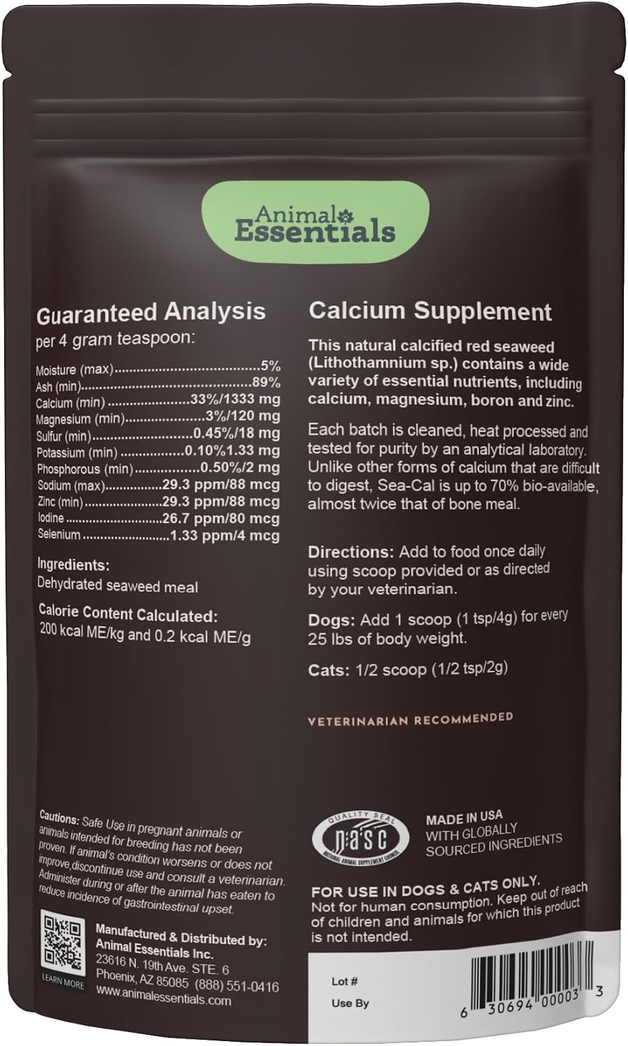 Sea-Cal Pure Seaweed Calcium Powder for Dogs – Added magnesium – supports absorption and overall mineral balance – Image 8