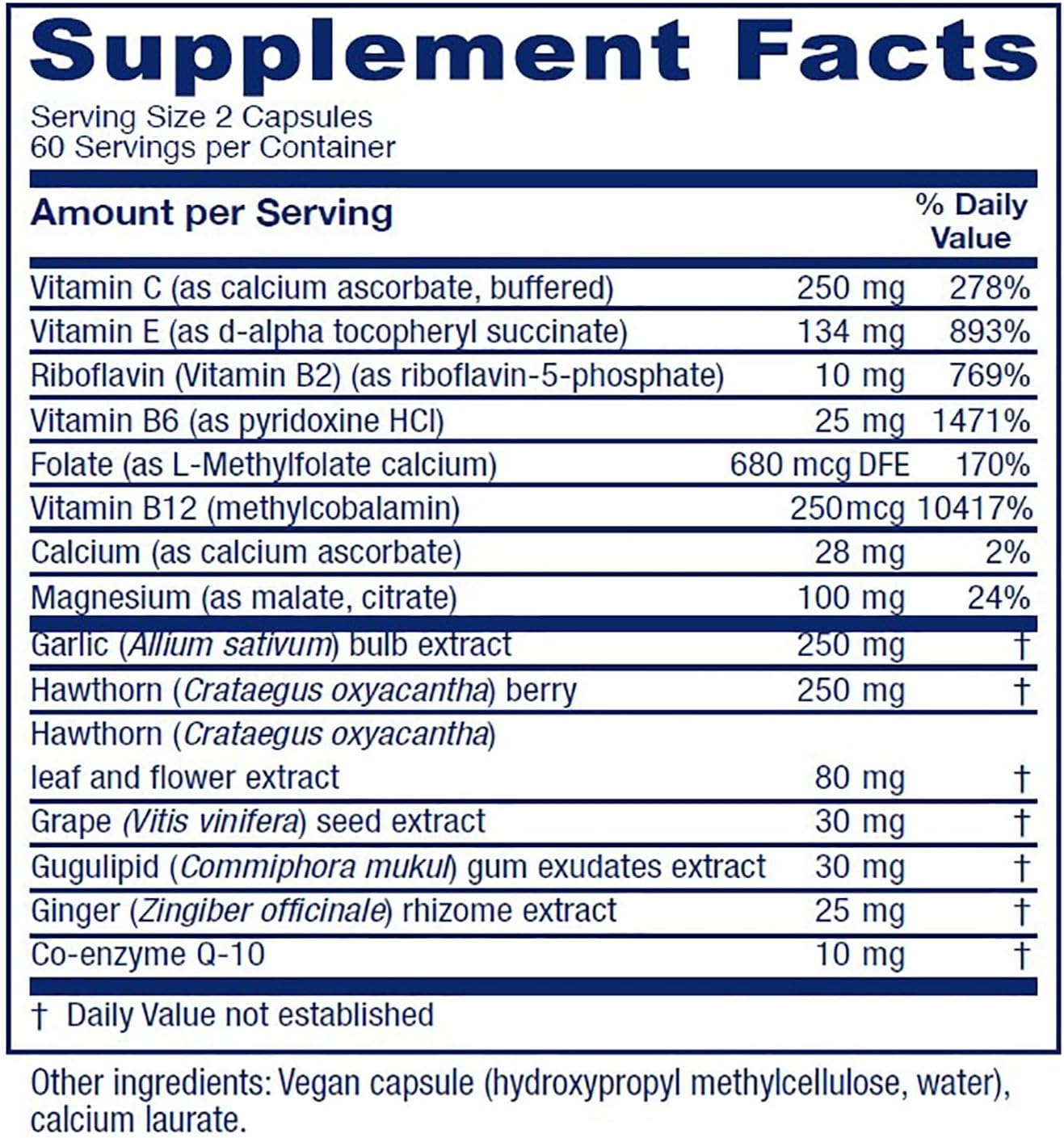 Vitanica CardioBlend, Cardiovascular Support, Vegan, 120 Capsules - görsel 2