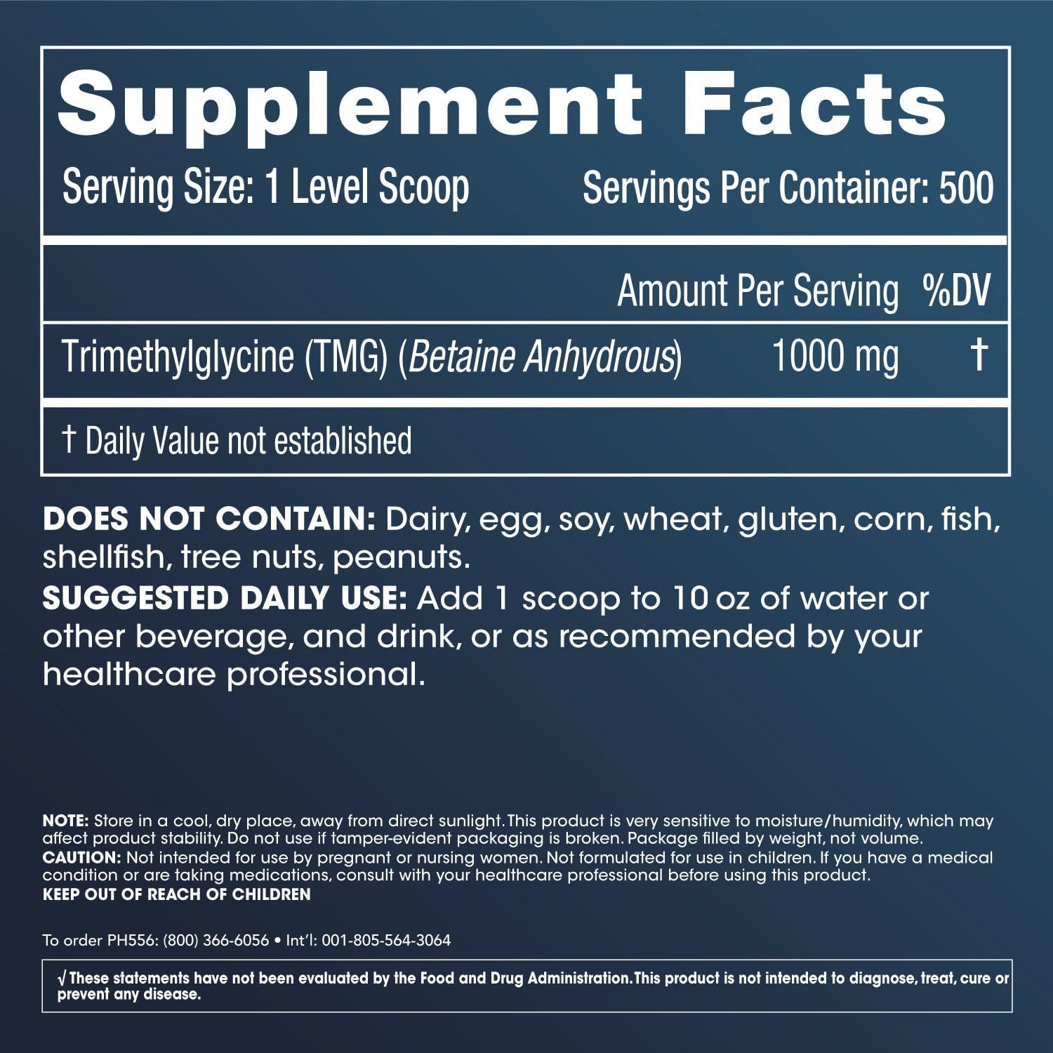 ProHealth TMG Pro 1 Kilo Bulk Powder - Trimethylglycine (Betaine Anhydrous) - Methylation Support - görsel 1