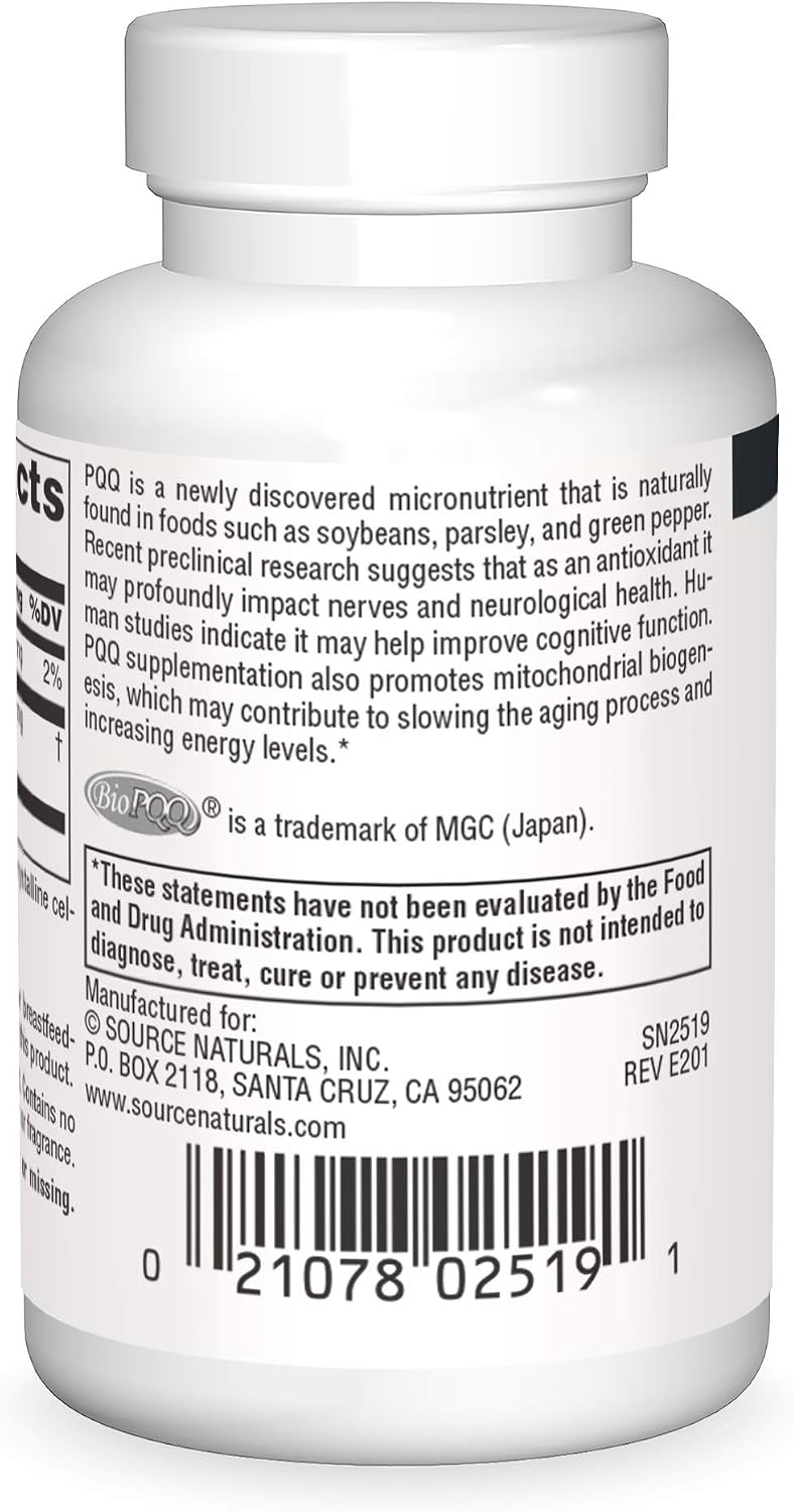 Source Naturals PQQ Mind - 60 Tablets - görsel 2