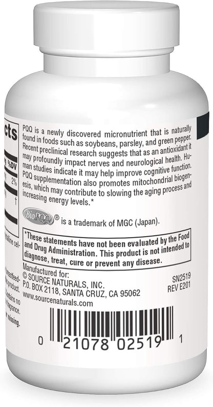 Source Naturals PQQ Mind - 60 Tablets