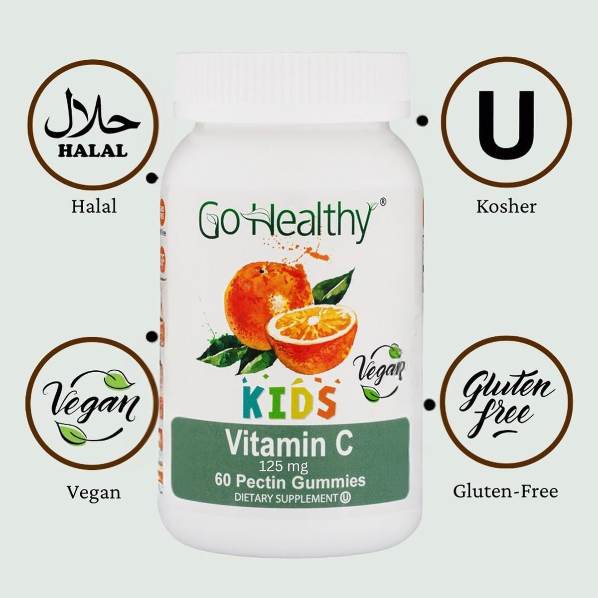 Go Healthy Kids Vitamin C Gummies – Immune Support Gummy Vitamins for Kids & Toddlers, 60 Count - görsel 6