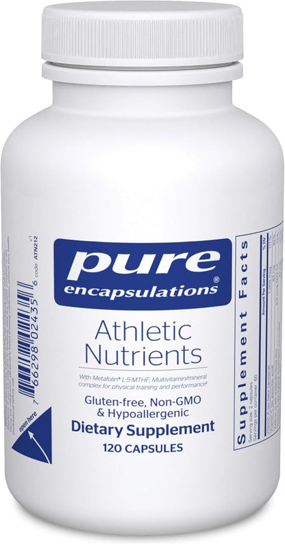 Pure Encapsulations Athletic Nutrients - Multivitamin/Mineral Complex for Exercise Performance, 180 Capsules
