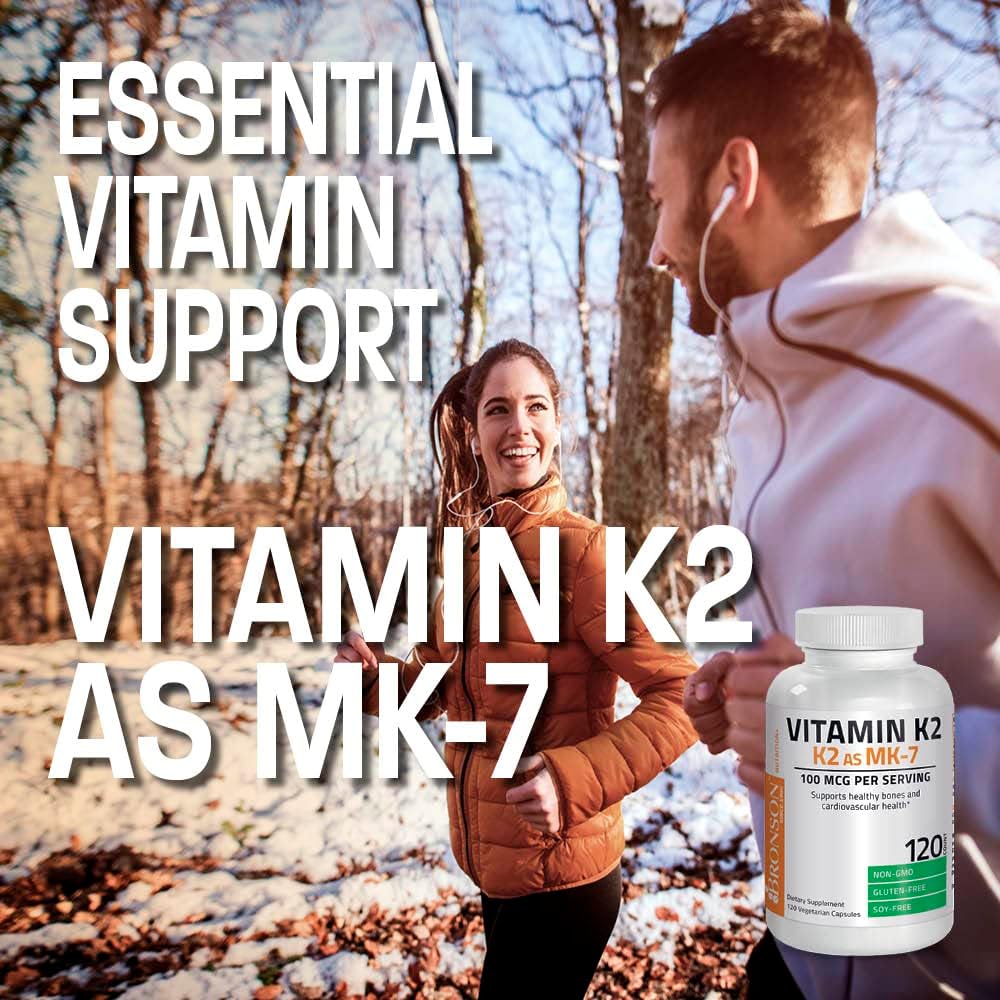 Bronson Vitamin K2 MK-7 100 mcg Non-GMO, 60 Capsules - görsel 3