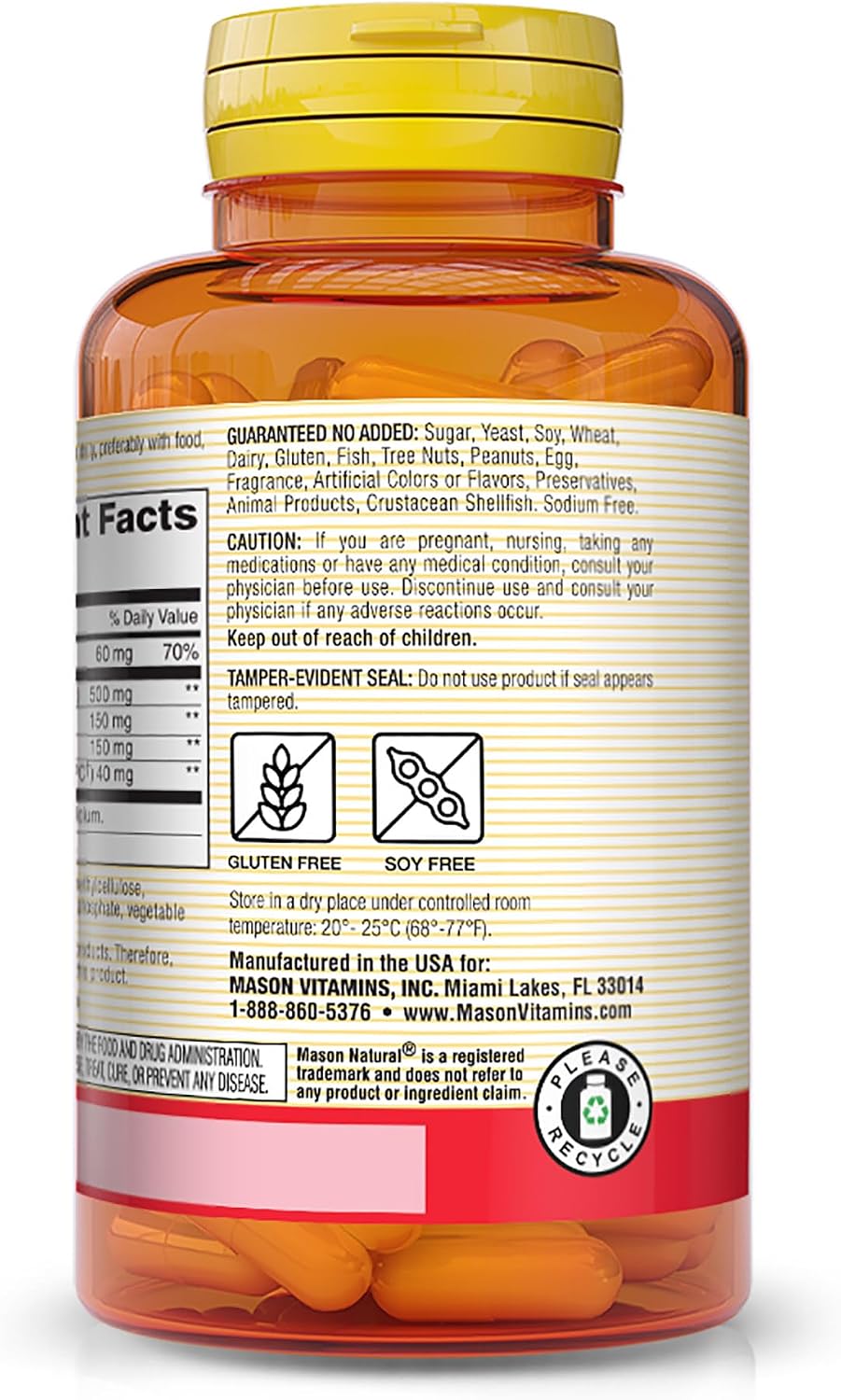 MASON NATURAL Tart Cherry 500 mg 10:1 Extract Plant-based Capsules - görsel 3